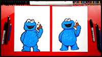How To Draw Cookie Monster From Sesame