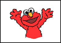 Learn to Draw Elmo from Sesame Street