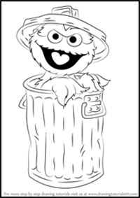 How to Draw Oscar the Grouch from Sesame Street