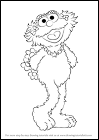 How to Draw Zoe from Sesame Street