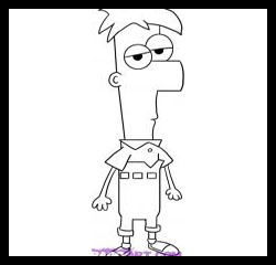 How to draw Ferb : Phineas and Ferb Step by Step Drawing Lessons