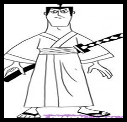 How to Draw Samurai Jack : Samurai Jack Step by Step Drawing Lessons