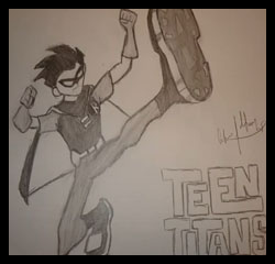 How to draw Robin : Teen Titans Step by Step Drawing Lessons