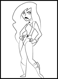 How to Draw Shego from Kim Possible