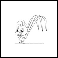how to draw boo boo chicken from mickey mouse clubhouse