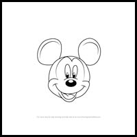 how to draw mickey mouse's face from mickey mouse clubhouse