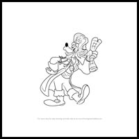 how to draw captain goof-beard from mickey mouse clubhouse