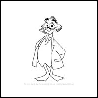 how to draw ludwig von drake from mickey mouse club