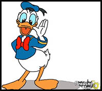 how to draw disney characters - donald duck