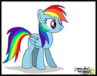 how to draw rainbow dash from my little pony - friendship is magic