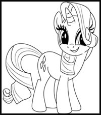 how to draw rarity from my little pony: friendship is magic