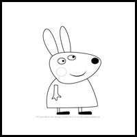 how to draw rachael rabbit from pegga pig