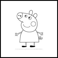 how to draw peppa pig from pegga pig