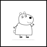 how to draw mummy sheep from pegga pig
