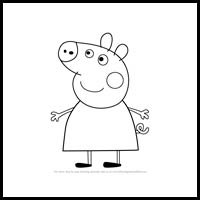 how to draw mummy pig from pegga pig