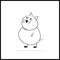 how to draw mr. cat from pegga pig
