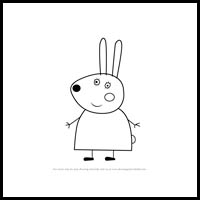how to draw miss rabbit from pegga pig