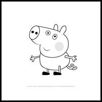 how to draw lloyd pig from pegga pig