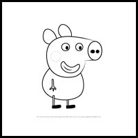 how to draw alexander pig from pegga pig