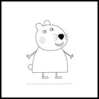 how to draw dr. hamster from pegga pig