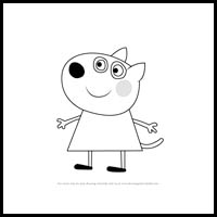 how to draw dinky dog from pegga pig