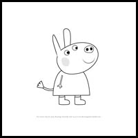 how to draw delphine donkey from pegga pig