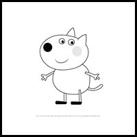 how to draw danny dog from pegga pig