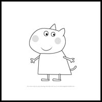 how to draw daisy dog from pegga pig
