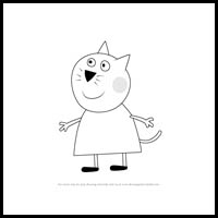 how to draw candy cat from pegga pig