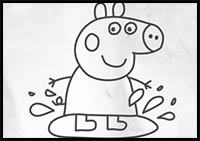 how to draw peppa pig from pegga pig step by step