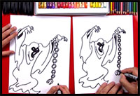 How to Draw a Phantom Ghost from Scooby Doo