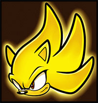 How to Draw Super Sonic Easy