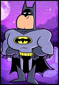 How to Draw Batman from Teen Titans Go