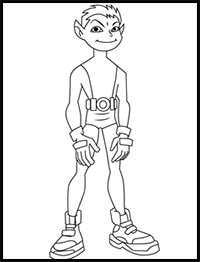 How to Draw Beast Boy from Teen Titans