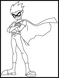 How to Draw Robin from Teen Titans