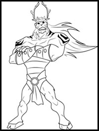 How to Draw Trigon from Teen Titans