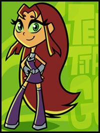 How to Draw Starfire from Teen Titans Go