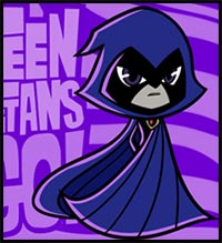 How to Draw Raven from Teen Titans Go