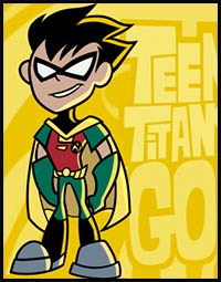How to Draw Robin from Teen Titans Go