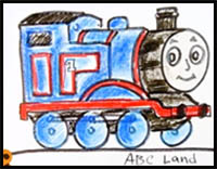 how to draw thomas the tank engine from thomas and friends step by step