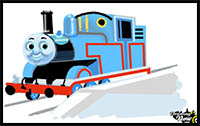 how to draw thomas the tank engine from thomas and friends step by step
