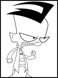 How to Draw Dib from Invader Zim