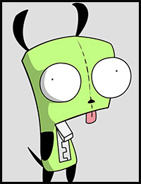 How to Draw Gir from Invader Zim