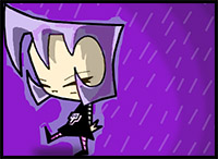 How to Draw Gaz from Invader Zim