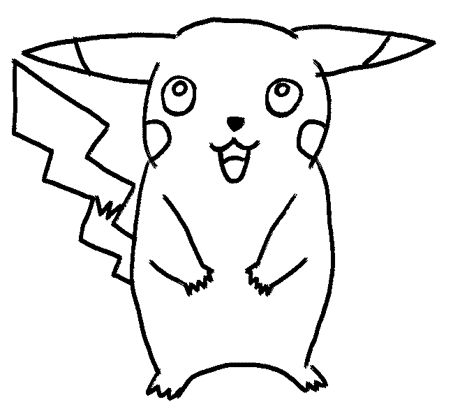 how to draw Pikachu in ten steps! This free onlinecartoon-drawing ...