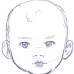 How to Draw a Baby’s Face / Head with Step by Step Drawing Instructions