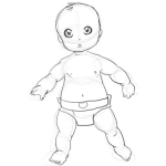 How to Draw a Baby : Drawing Babies Step by Step Lesson