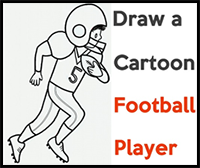 how to draw a cartoon football player