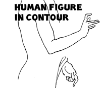 Contour Drawing with Human Figure