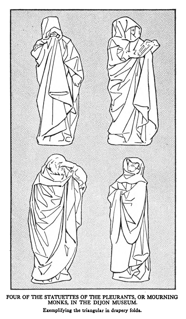 Drawing Triangles of Drapery Folds